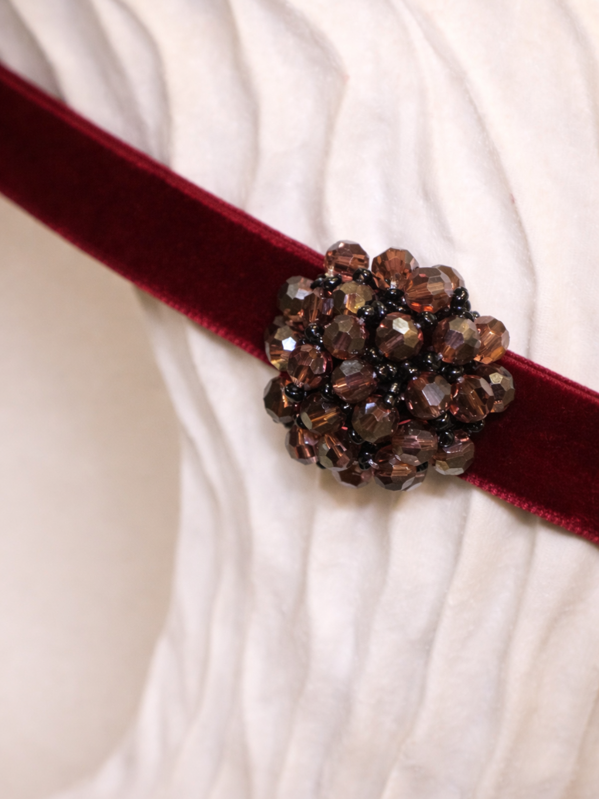 Choker Terciopelo Guinda