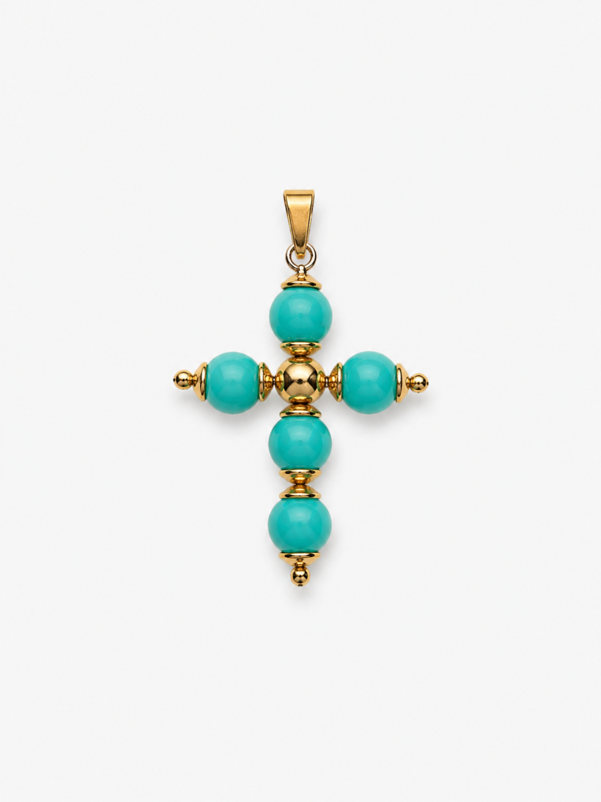 Colgante Cruz Turquesa