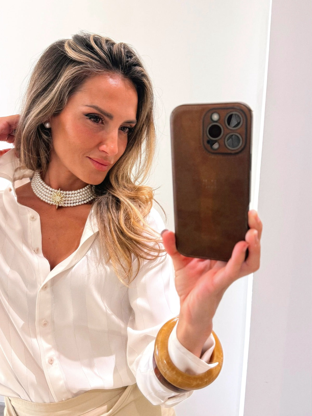 Choker perlas y estrella
