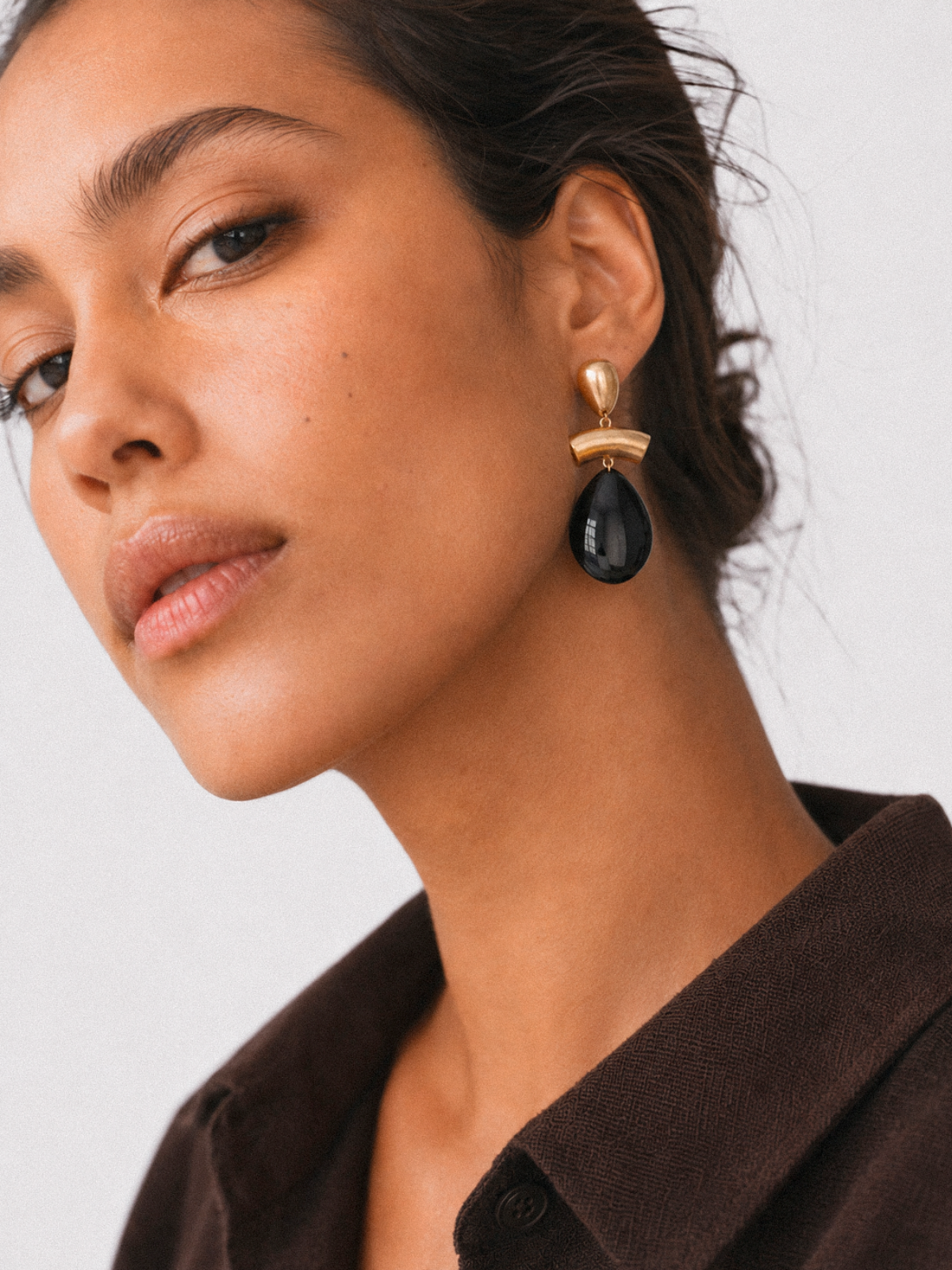 Pendientes Jaipur Negro