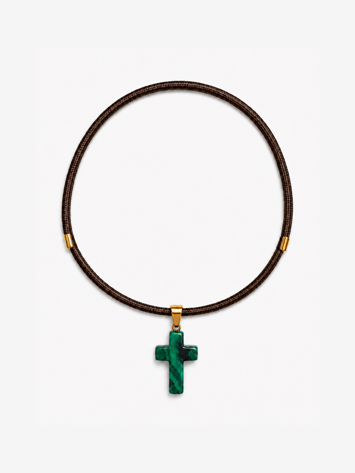 Collar Almas Gemelas Marrón - Malaquita