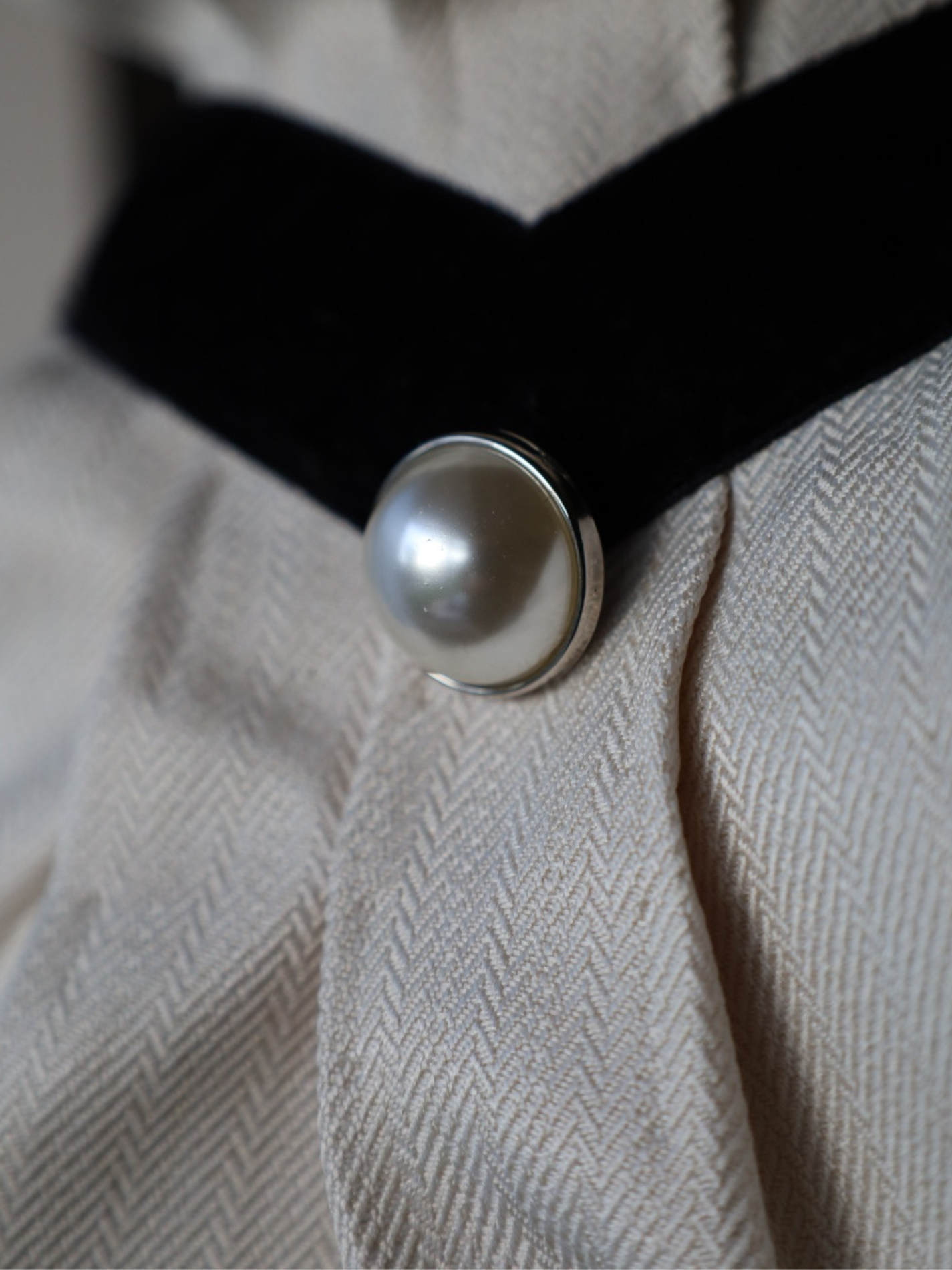 Cuello Joya Minimal Pearl