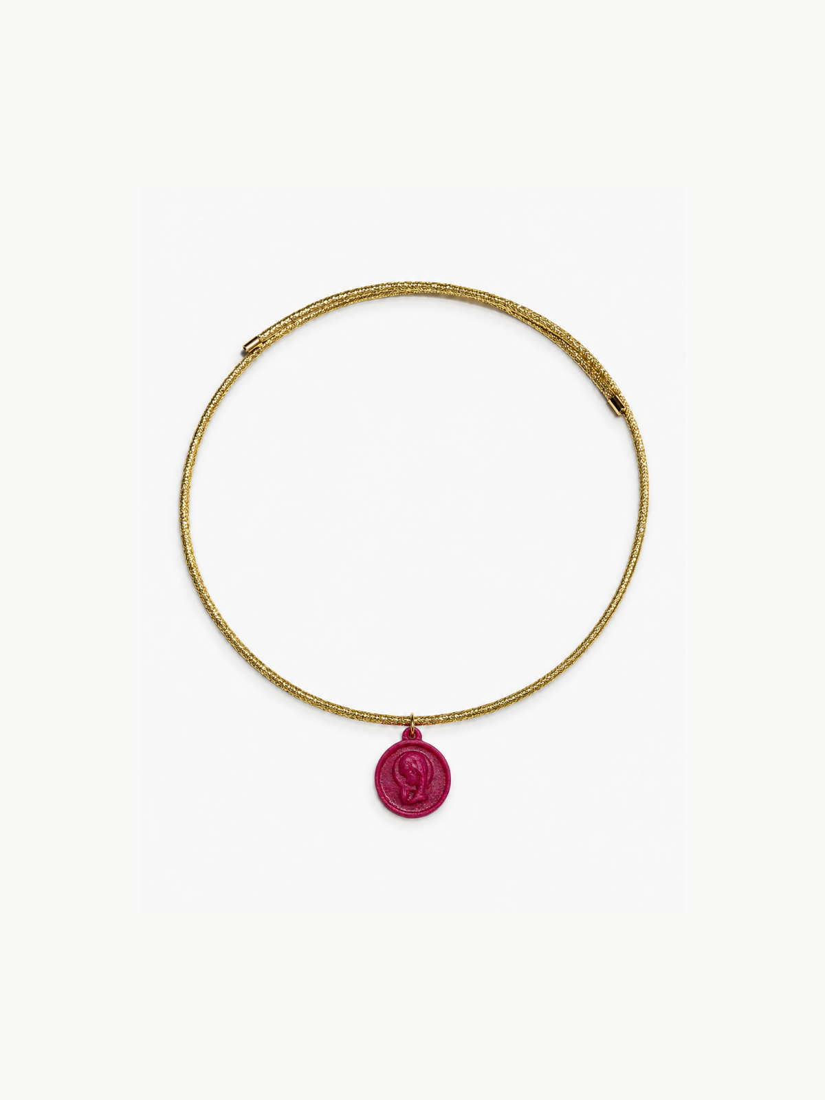 Medalla Virgen Niña Fucsia