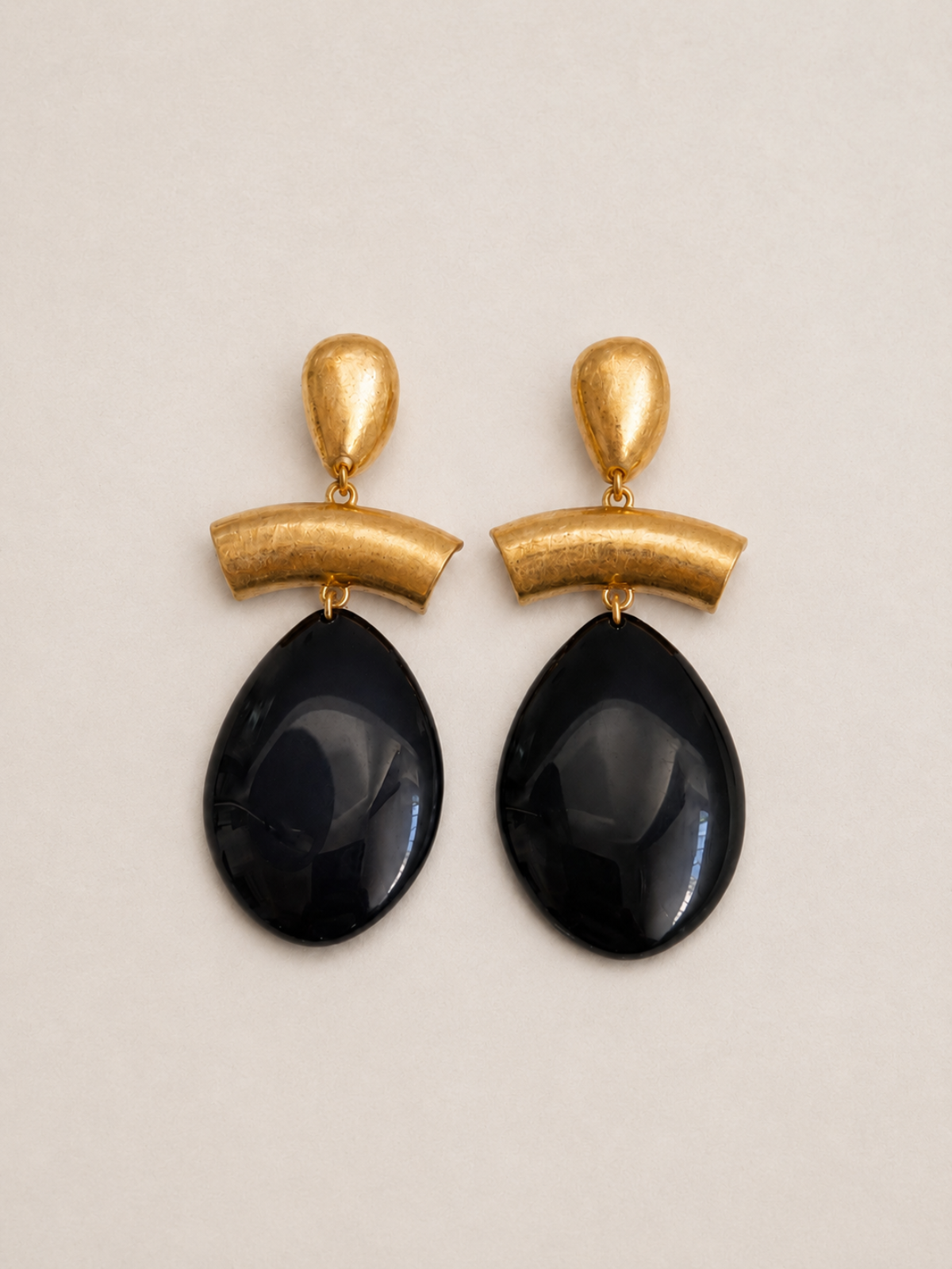 Pendientes Jaipur Negro