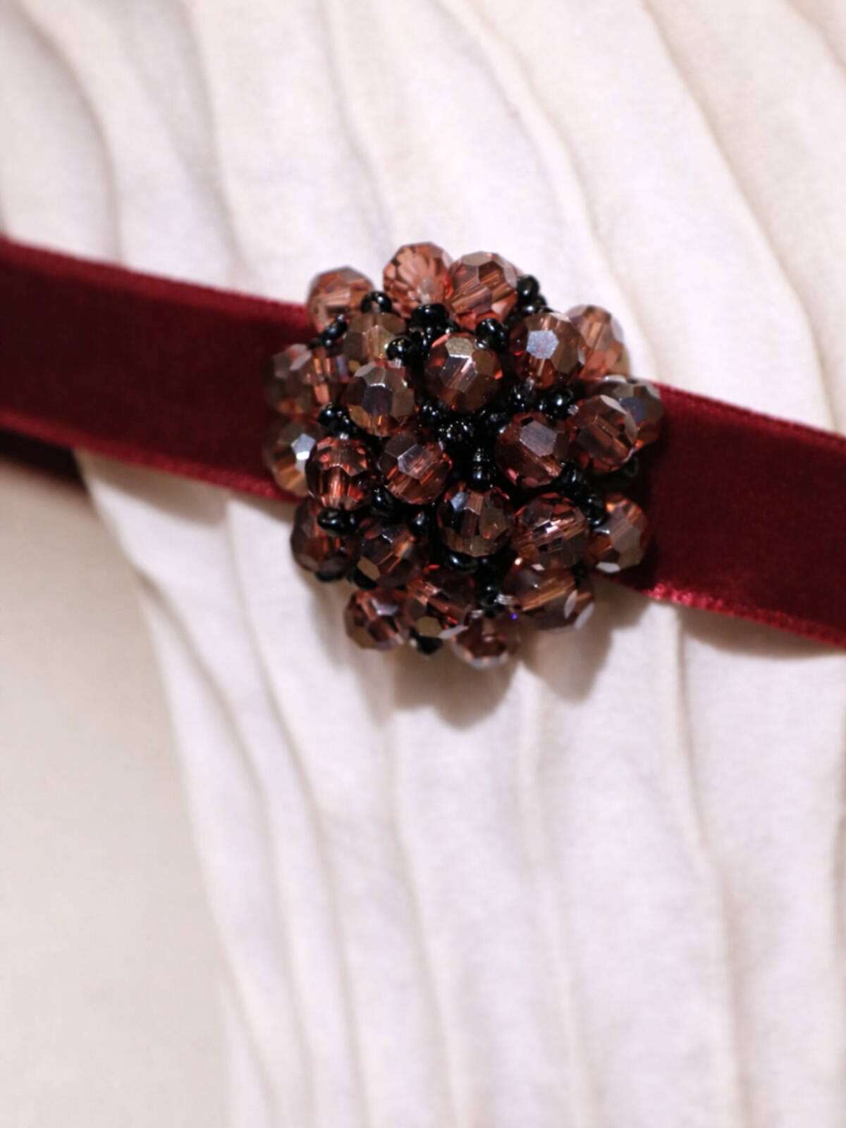 Choker Terciopelo Guinda